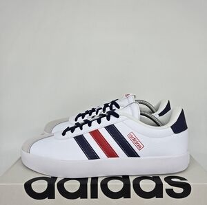 New adidas Vl Court 3.0 White Team Navy Blue Scarlet IF4465 Men's Shoes Size 9.5
